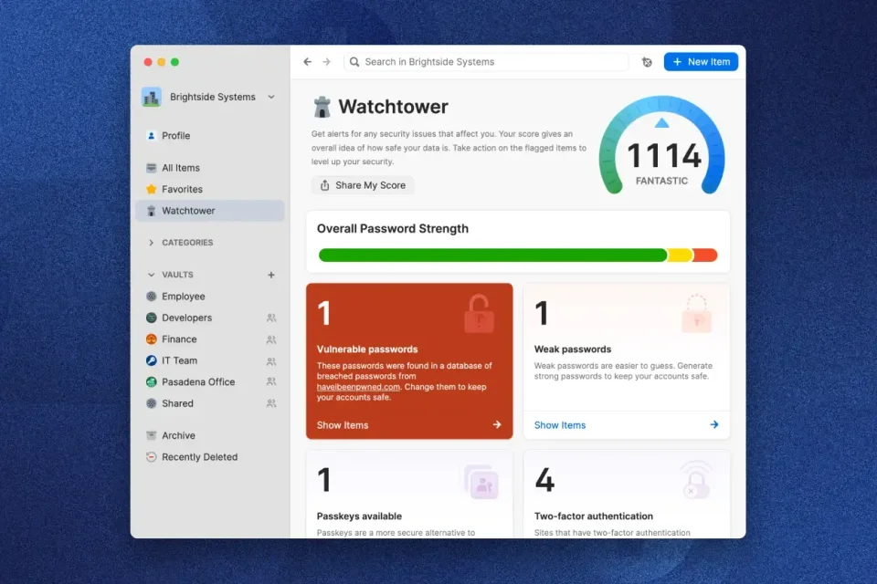 1Password screenshot 2