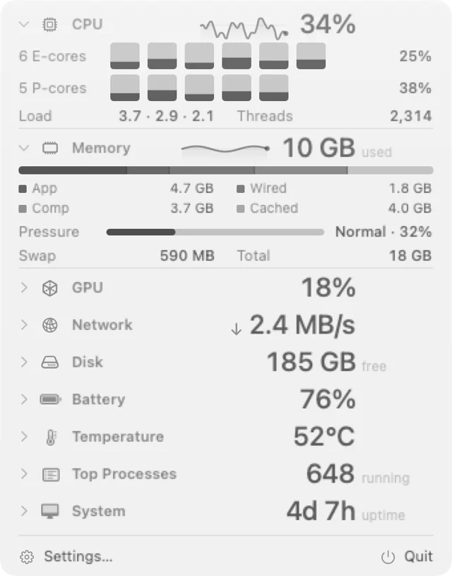 AirStats screenshot