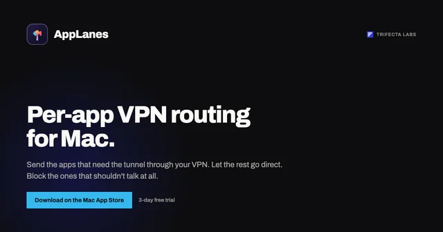 Applanes VPN Split Tunneling screenshot