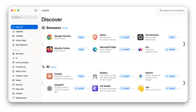 Applite screenshot