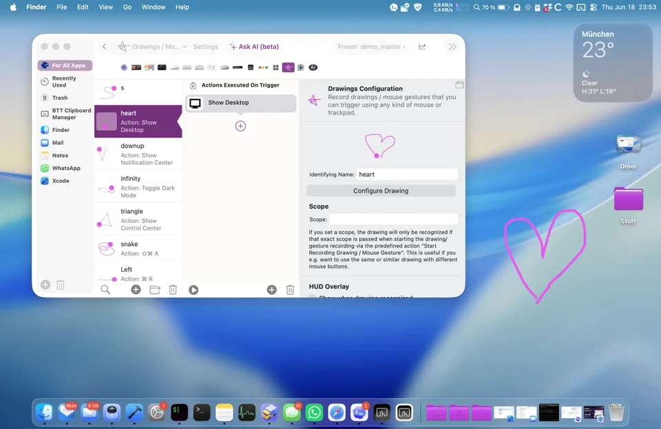 BetterTouchTool screenshot 3