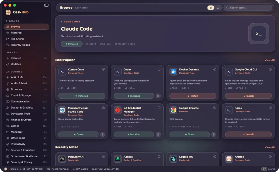 CaskHub screenshot 2