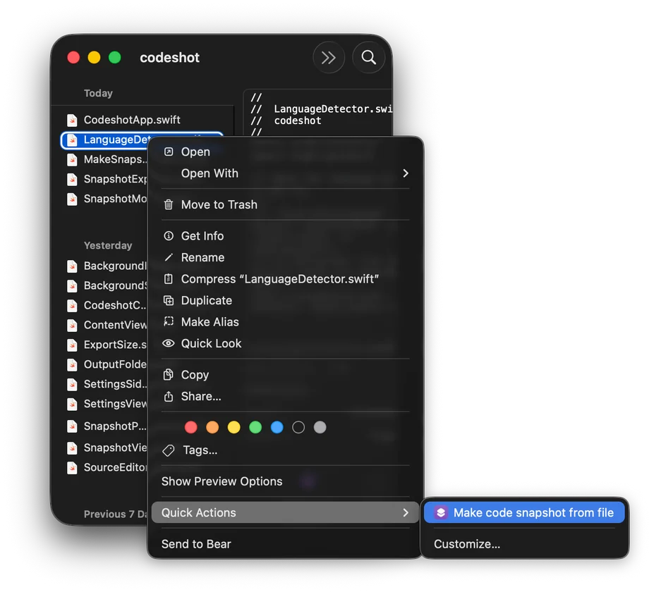 Codeshot screenshot 3