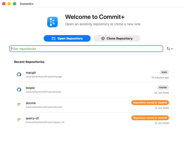 Commit+ screenshot