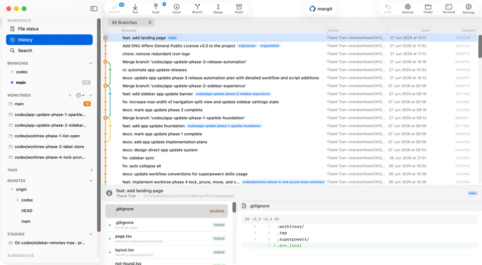 Commit+ screenshot 2
