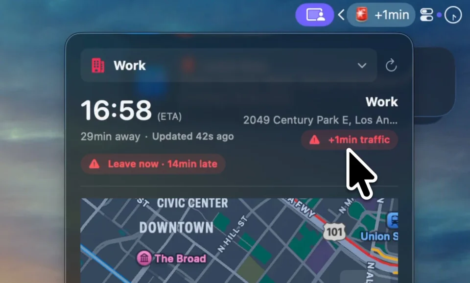 CommuteBar screenshot 2