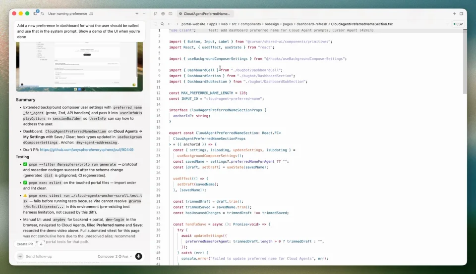 Cursor screenshot 5