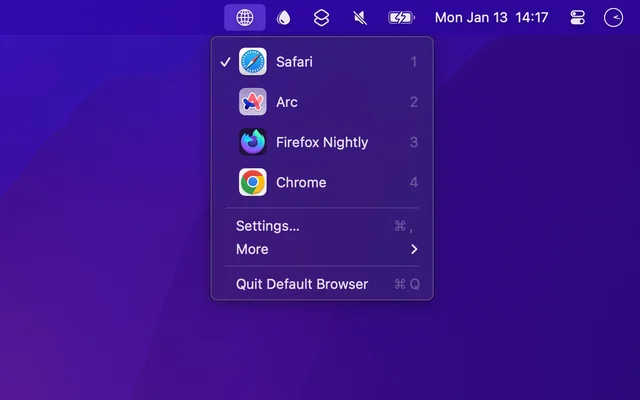 Default Browser screenshot