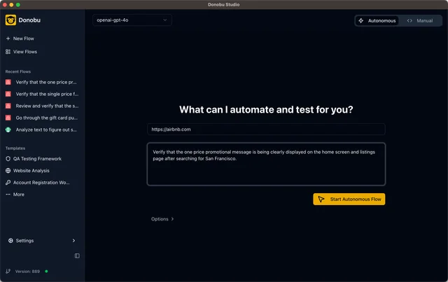 Donobu screenshot