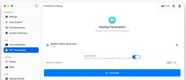 FluidVoice screenshot