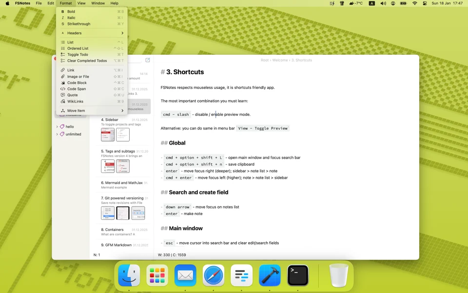 FSNotes screenshot 6