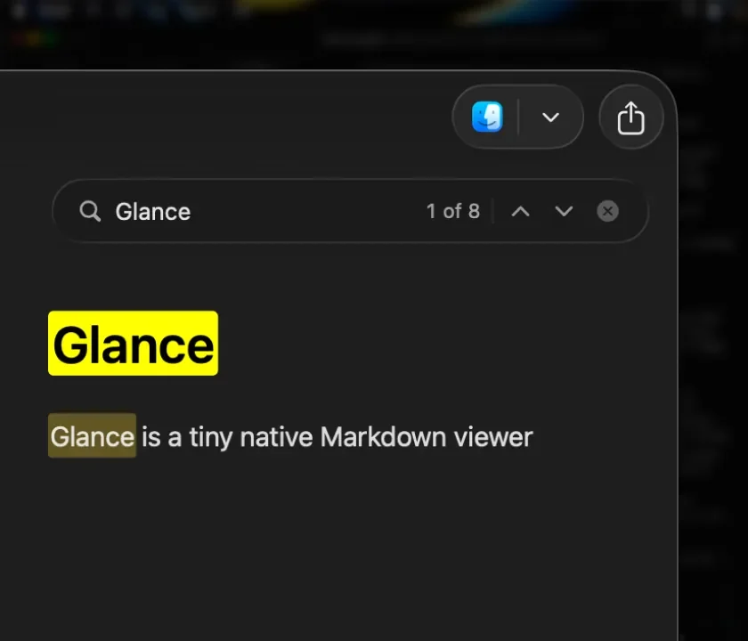 Glance screenshot 2