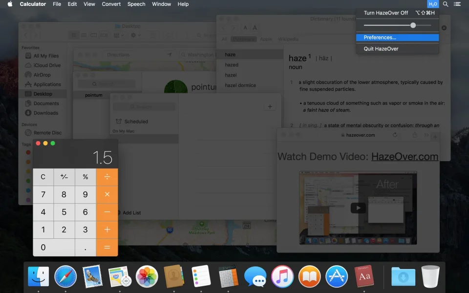 HazeOver screenshot 2