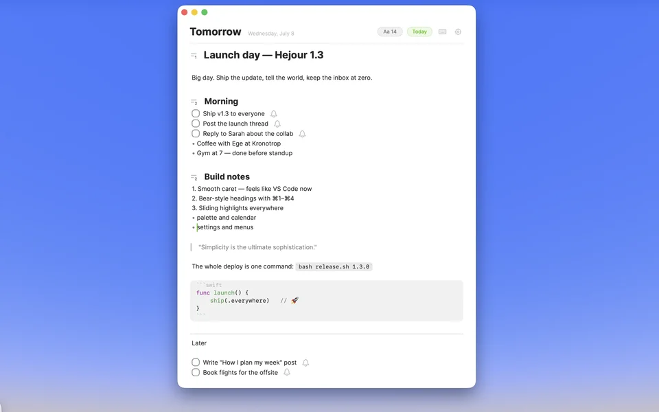 Hejour screenshot 2