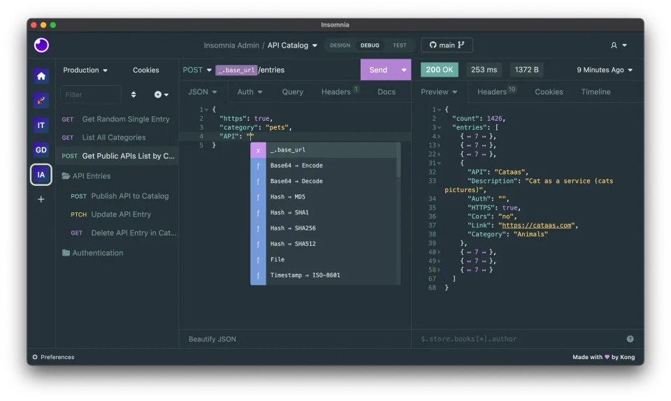 Insomnia screenshot 2
