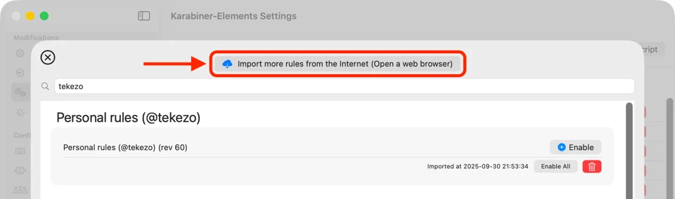 Karabiner-Elements screenshot 4
