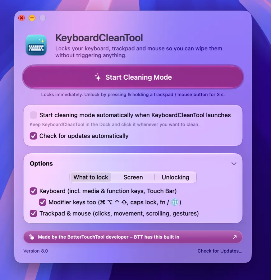 KeyboardCleanTool screenshot 2