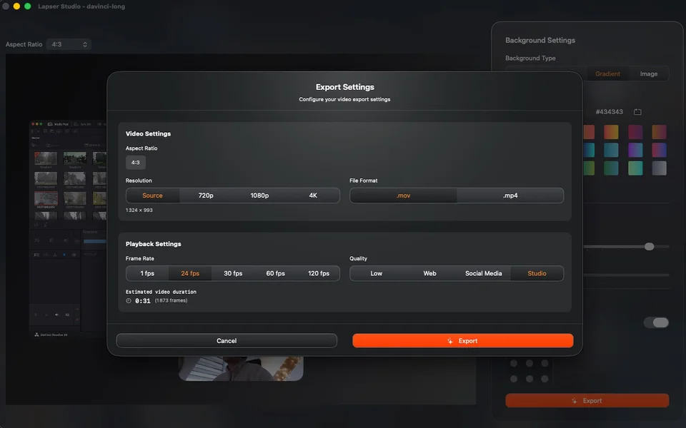 Lapser Studio screenshot 2