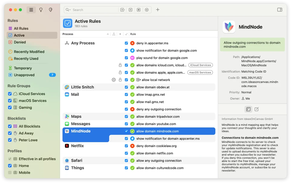 Little Snitch screenshot 3