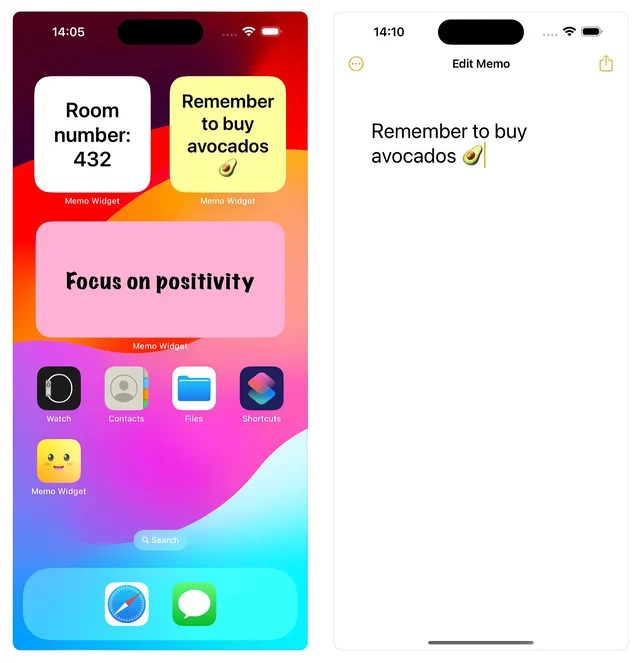 Memo Widget screenshot