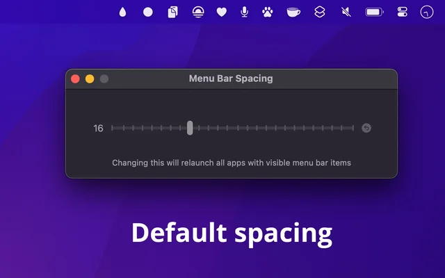 Menu Bar Spacing screenshot