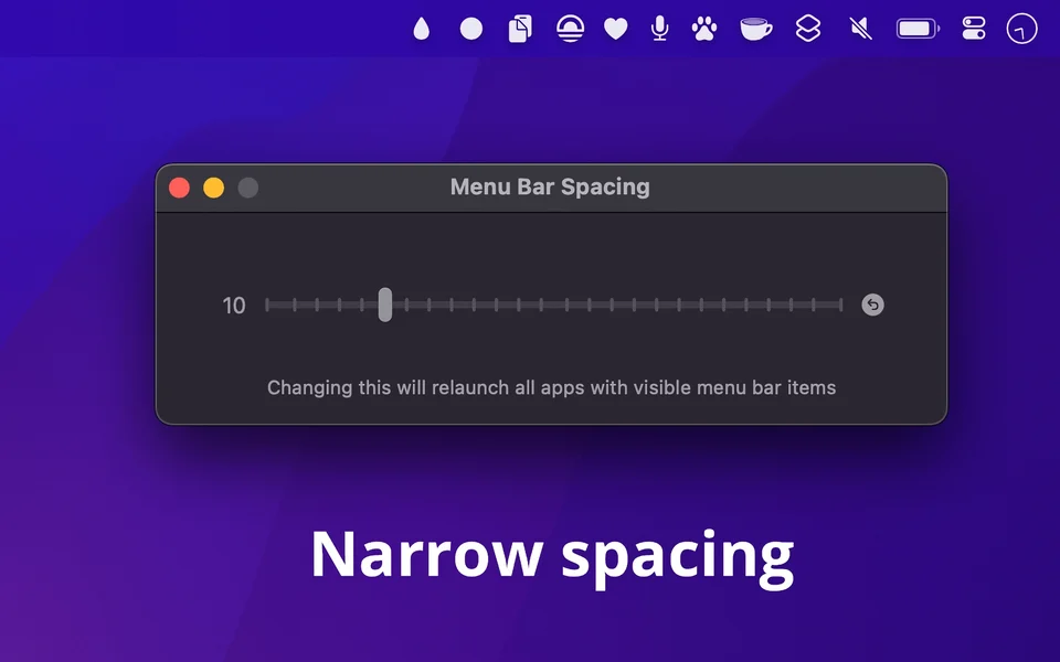 Menu Bar Spacing screenshot 2