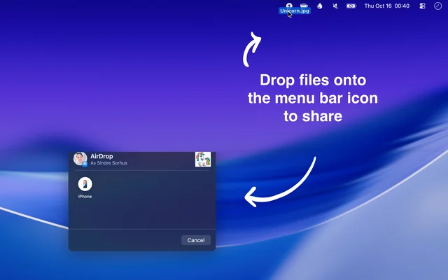 Menu Drop screenshot