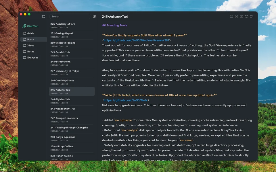 MiaoYan screenshot 2