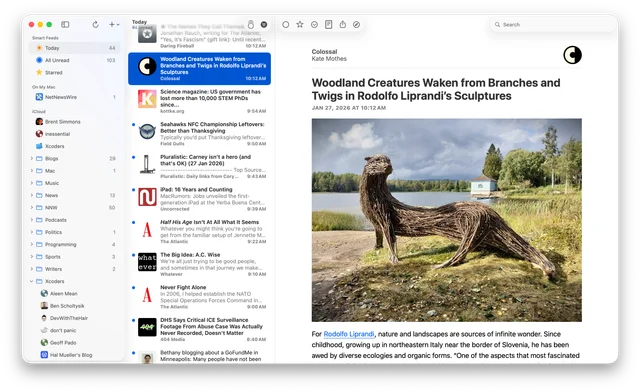 NetNewsWire screenshot 1