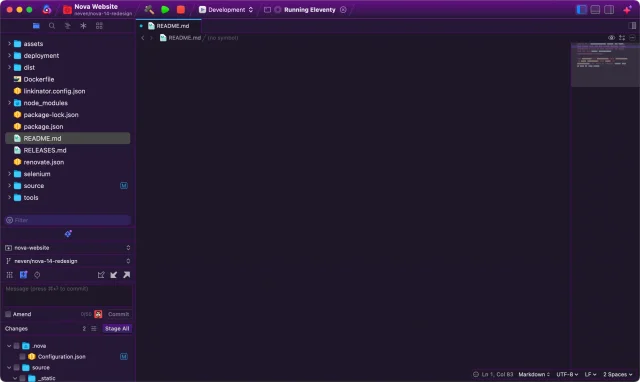 Nova screenshot