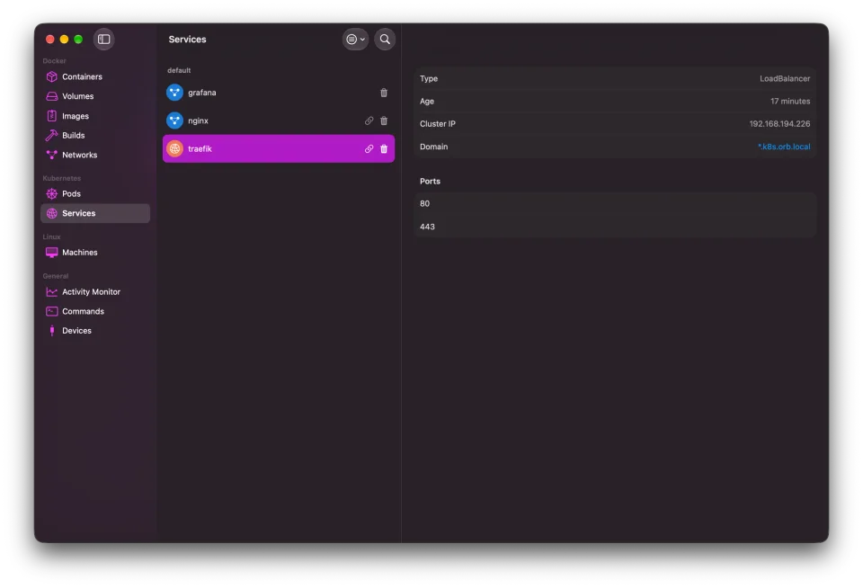 OrbStack screenshot 3