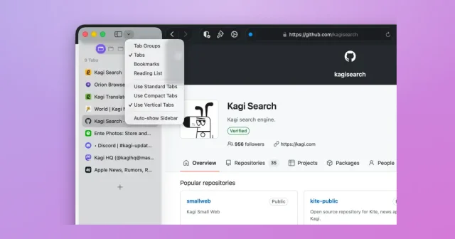 Orion Browser screenshot