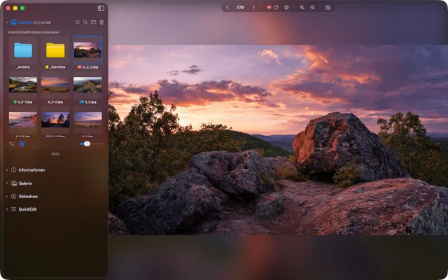 Phiewer screenshot