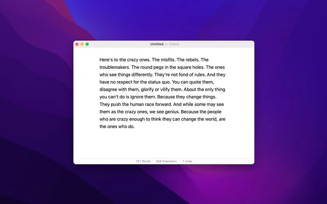 Plain Text Editor screenshot