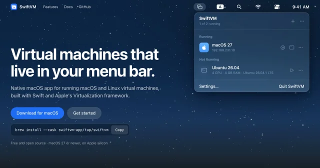 SwiftVM screenshot