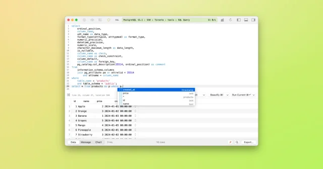 TablePlus screenshot
