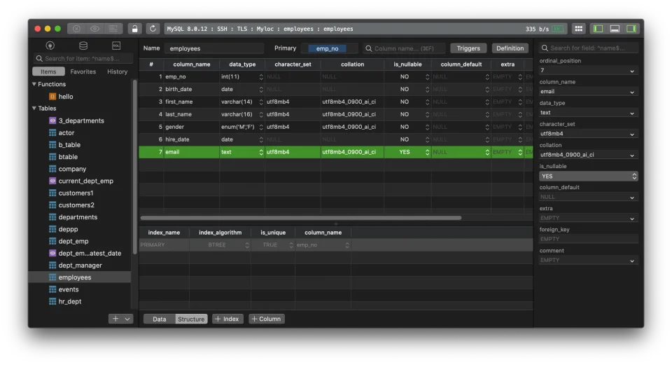TablePlus screenshot 5