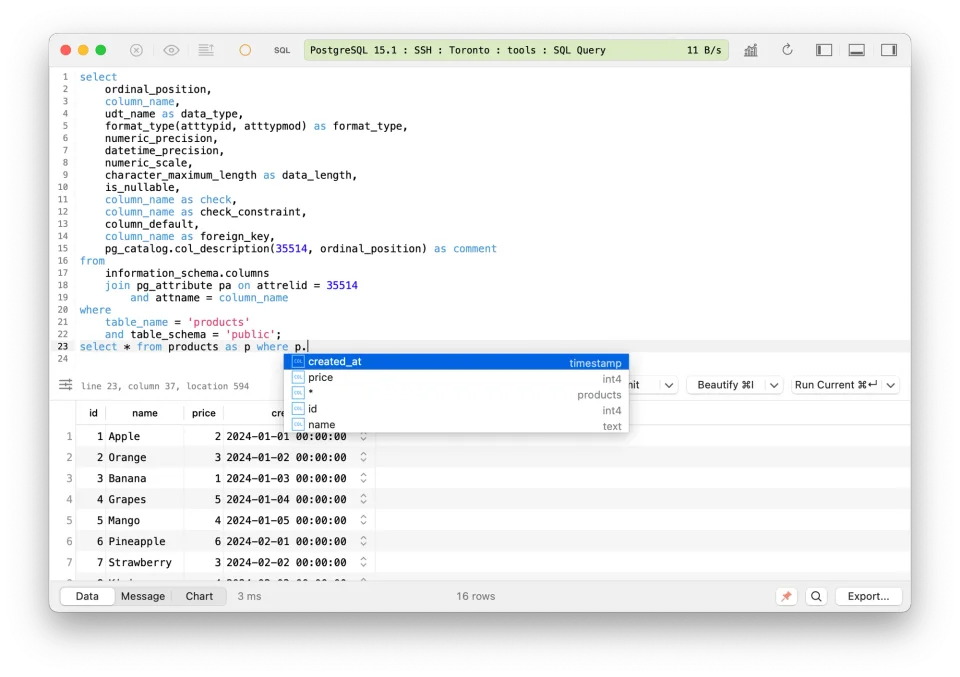 TablePlus screenshot 2