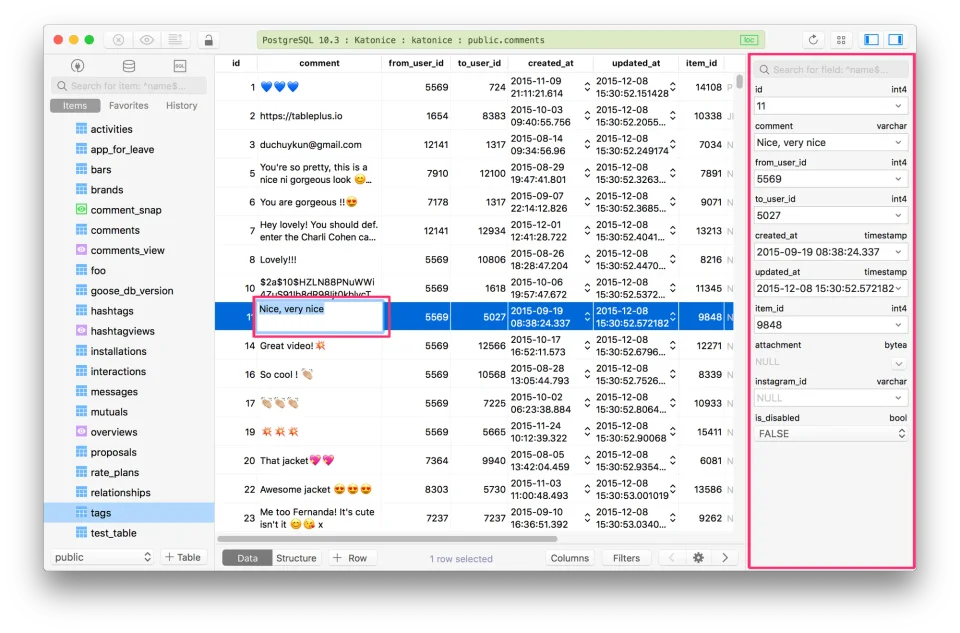 TablePlus screenshot 3