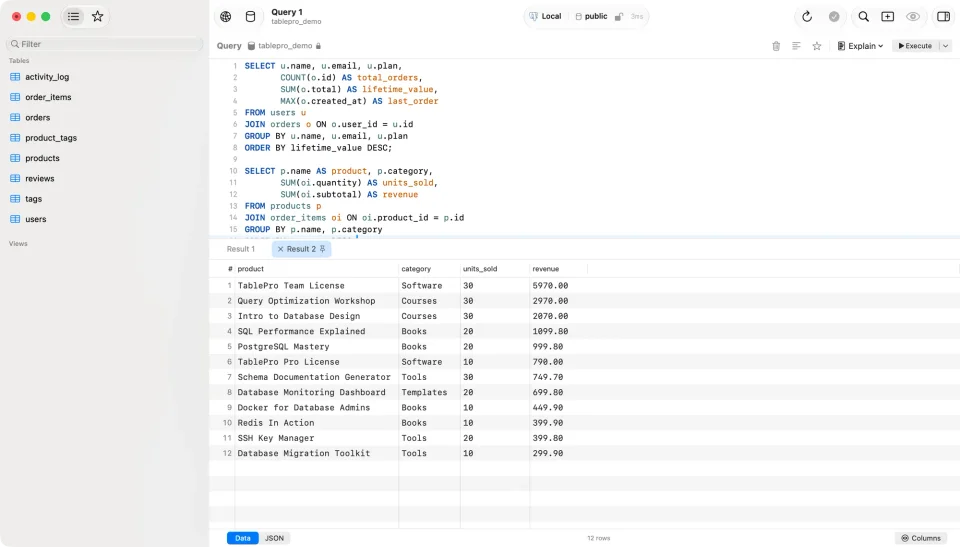 TablePro screenshot 3