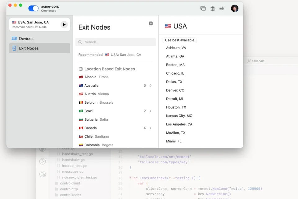 Tailscale screenshot 4