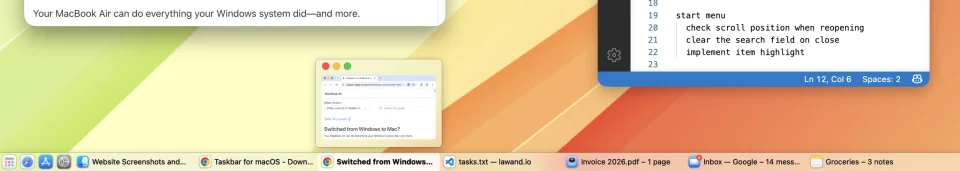 Taskbar screenshot 2