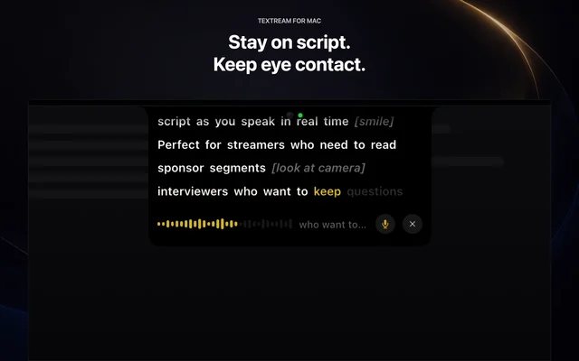 Textream screenshot