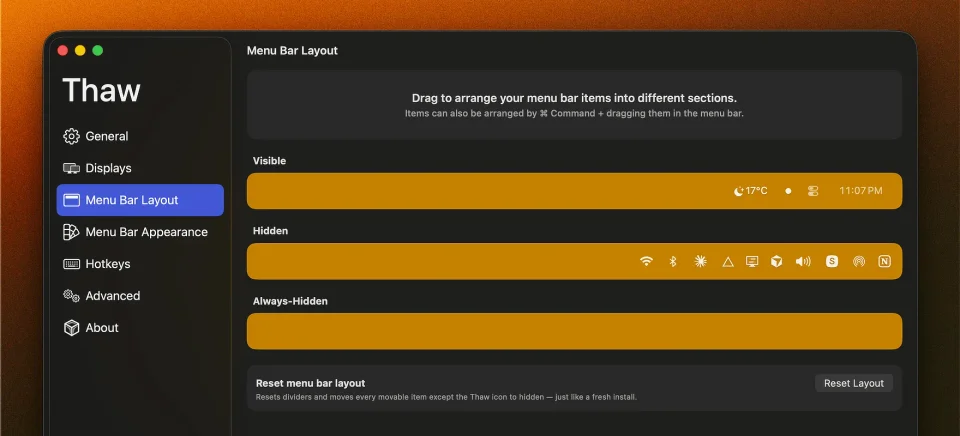 Thaw screenshot 5