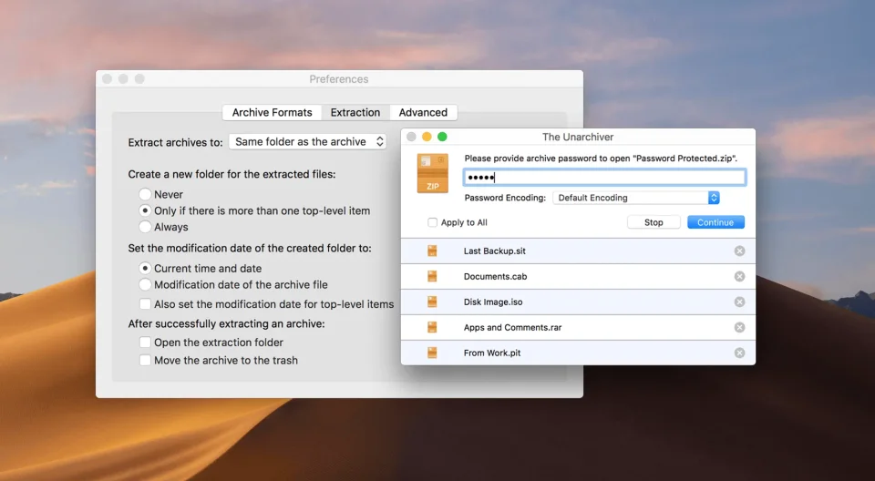 The Unarchiver screenshot 4