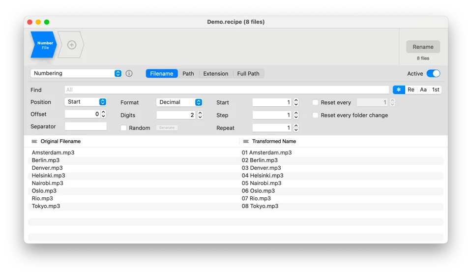 Transnomino screenshot 2