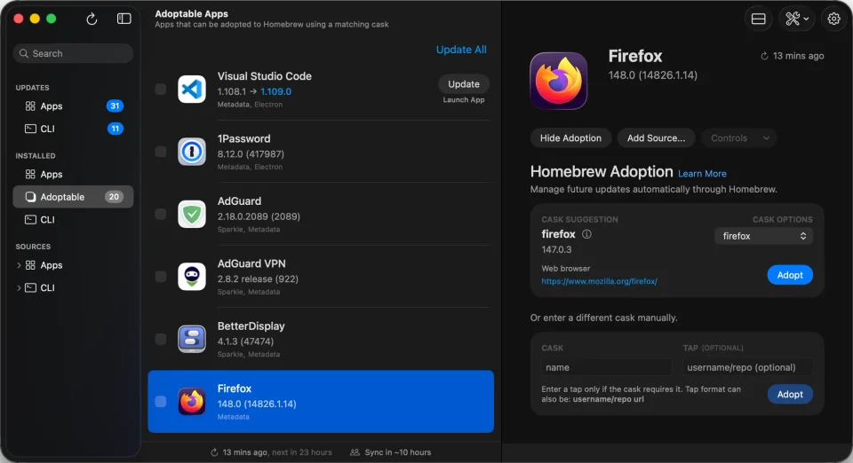 Updatest screenshot 2