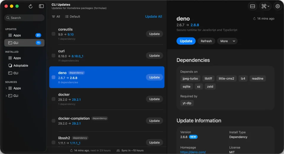 Updatest screenshot 3