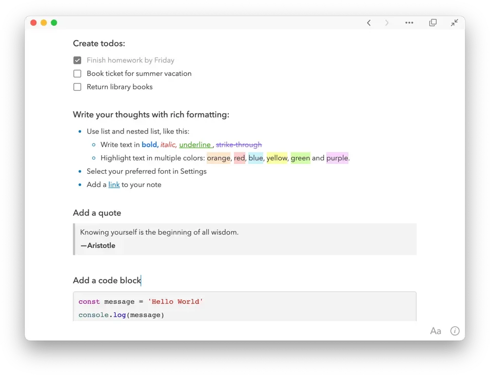 UpNote screenshot 3