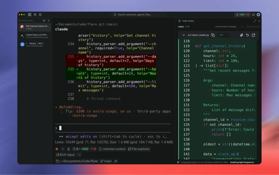 Warp screenshot 3